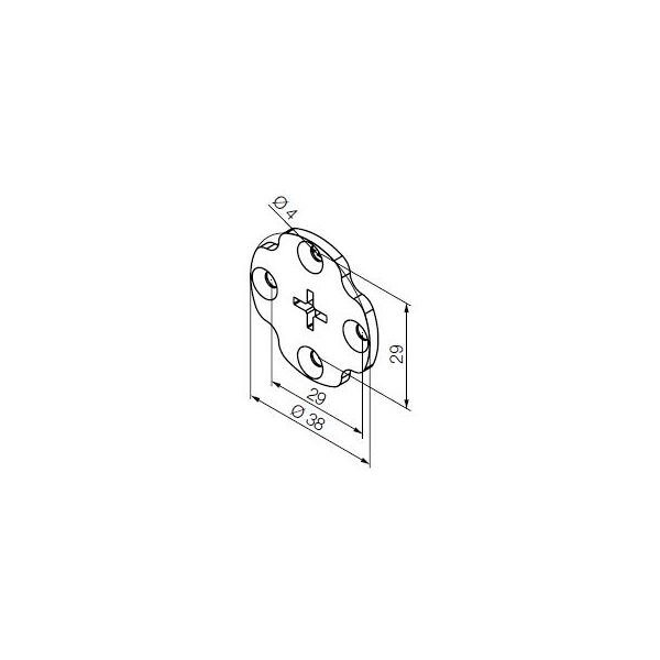 nice adattatore universale compatibile con supporti rollease serie r8  523.30001