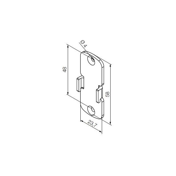 nice adattatore universale compatibile con supporti rollease skyline  525.30000