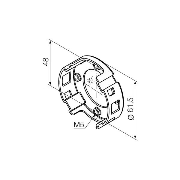 nice supporto compatto con 4 fori m5  535.10022