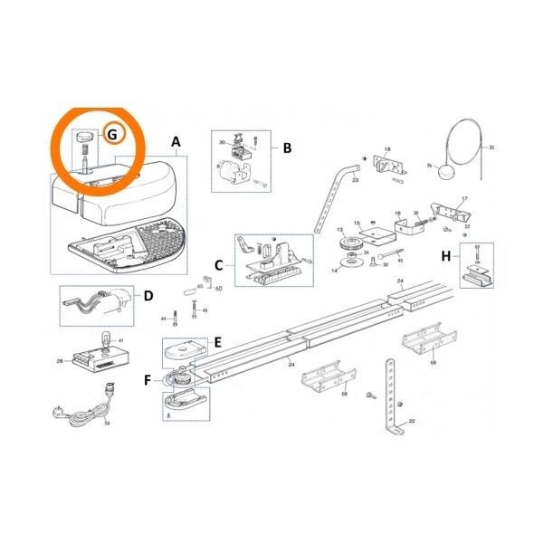 nice gruppo pulsante avio 600 1000 ricambio originale  spnhav002