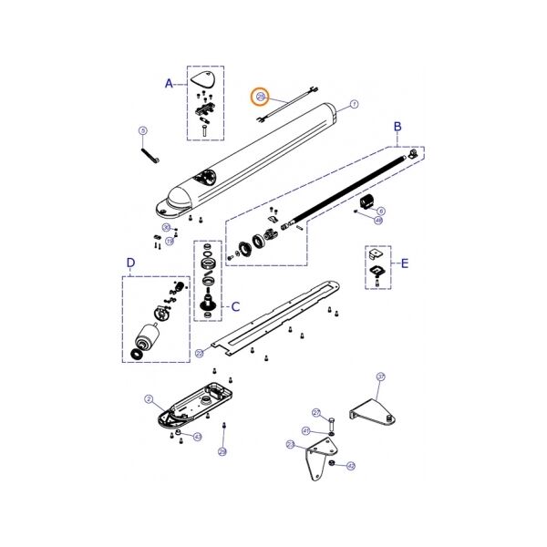 nice cavo alimentazione pistone aria  home ricambio originale  ca0298a00