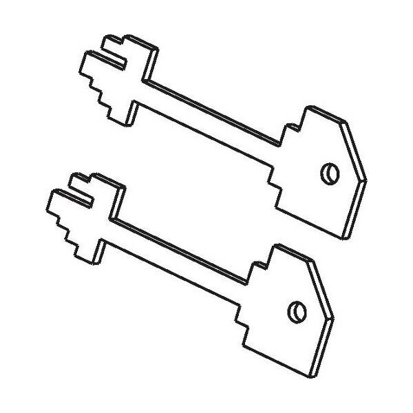 fadini 2 chiavi personalizzate - strabuc930  93111 ricambio originale