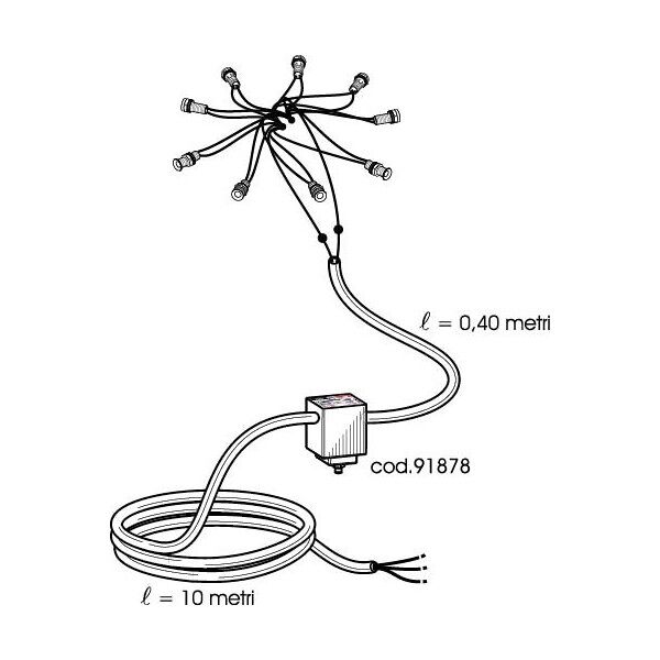 fadini 9 led trasformatore cavo 10m - strabuc 918  918127 ricambio originale