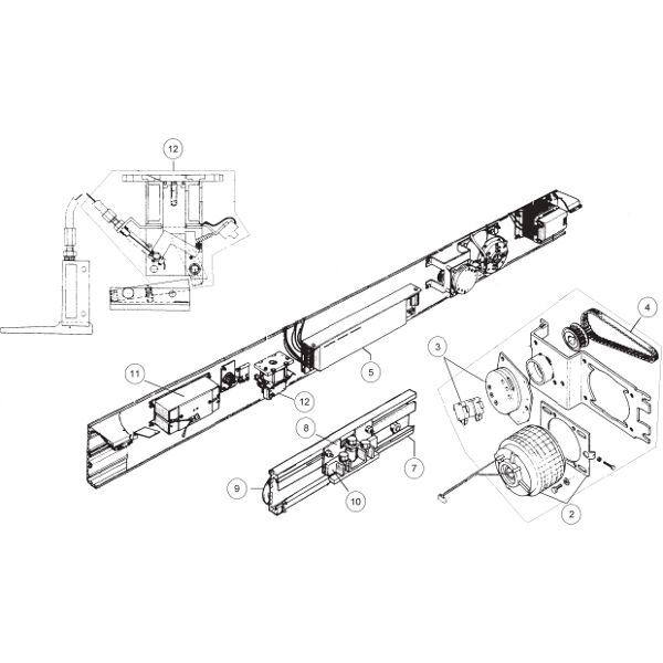 ditec entrematic cinghia motoriduttore chiusa special van  5130xl037 ricambio originale