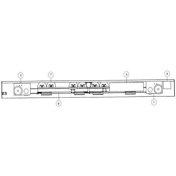 ditec entrematic cinghia di trasmissione antistatica tipo 8m15 lung. 10mt  68m15c10 ricambio originale