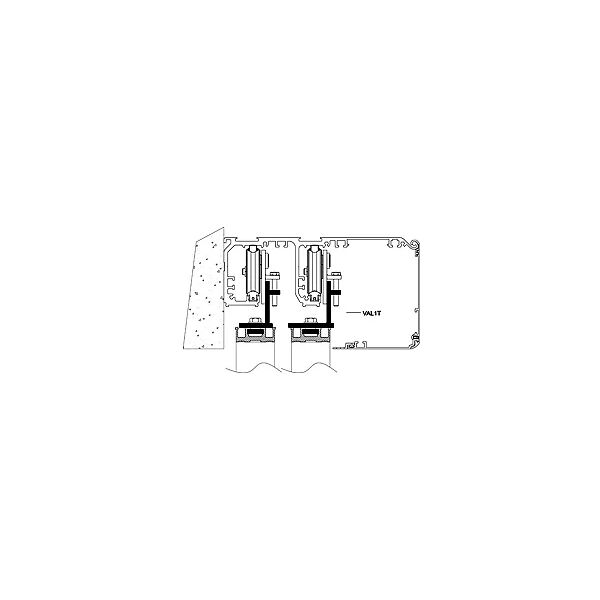 ditec entrematic doppia coppia staffe attacco anta a 3 punti pam30  valt30a3