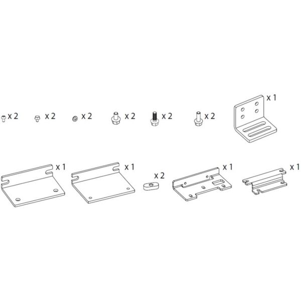 ditec entrematic staffe di fissaggio per blocco cinghia - kit 2  ksfb2lock