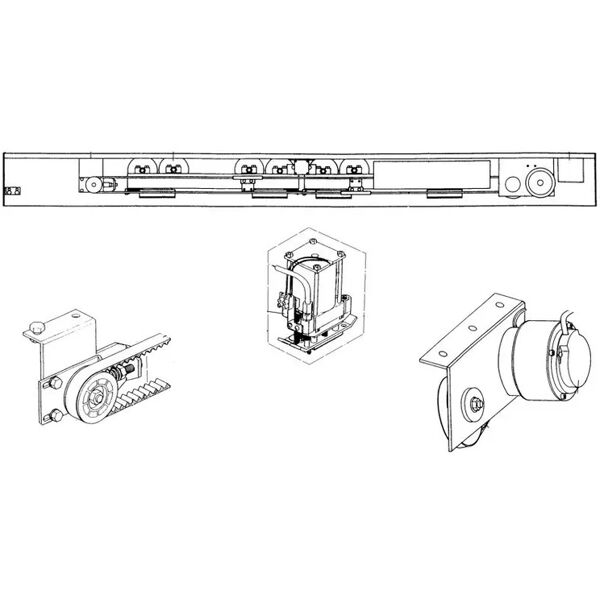 ditec entrematic kit sostitutivo per gtsl con pannello di controllo el20  ksvgtsl ricambio originale