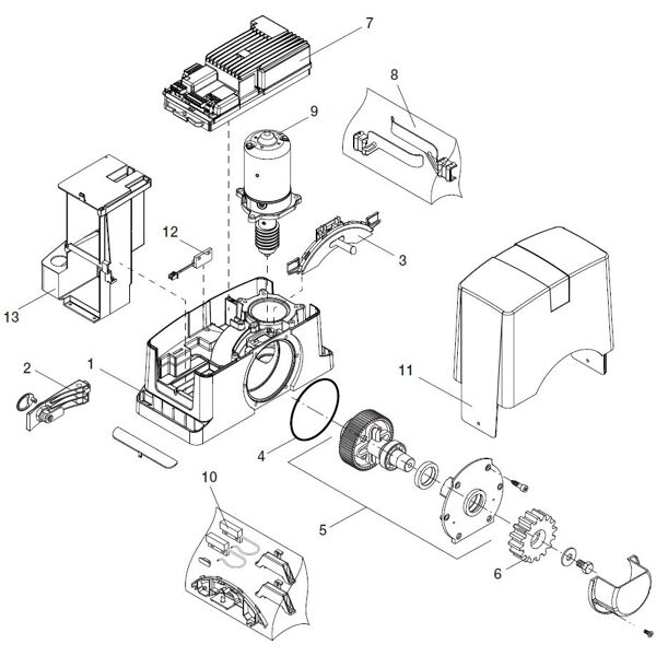 beninca' piastrina fissaggio batterie bull 624 turbo  f862300160