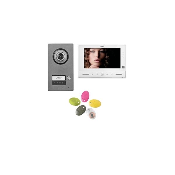 urmet kit monofamiliare video note2 wifi, con pulsantiera mikra2 e videocitofono vmodo, sistema 2 fili  1723/95