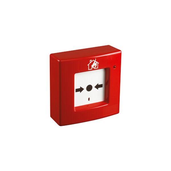 urmet pulsante convenzionale di allarme a rottura di colore rosso elkron p445 80sb3500121
