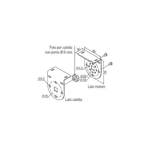 nice kit supporti bianchi per tende verticali per motori Ø35 45mm 30nm  525.10070