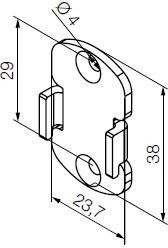 nice adattatore universale compatibile con supporti rollease skyline  523.30002