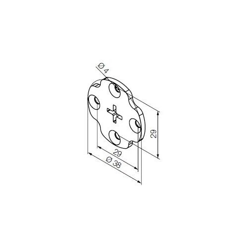 nice adattatore universale compatibile con supporti rollease serie r8  523.30001