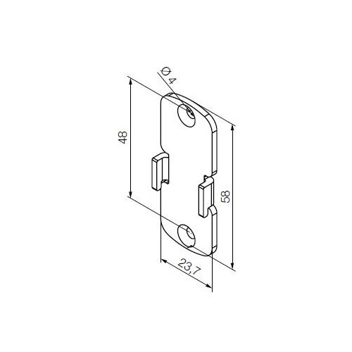 nice adattatore universale compatibile con supporti rollease skyline  525.30000