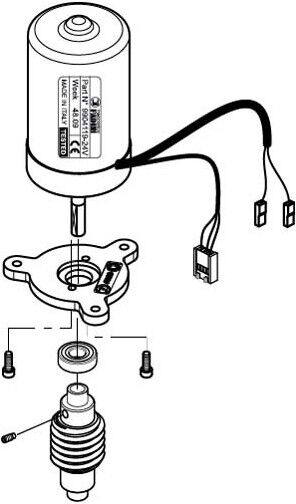 fadini completo motore elettrico 24v 24 vcc junior 624  624122 ricambio originale