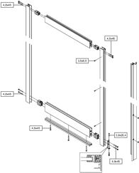 ditec entrematic kit accessori anta fissa  kaf16