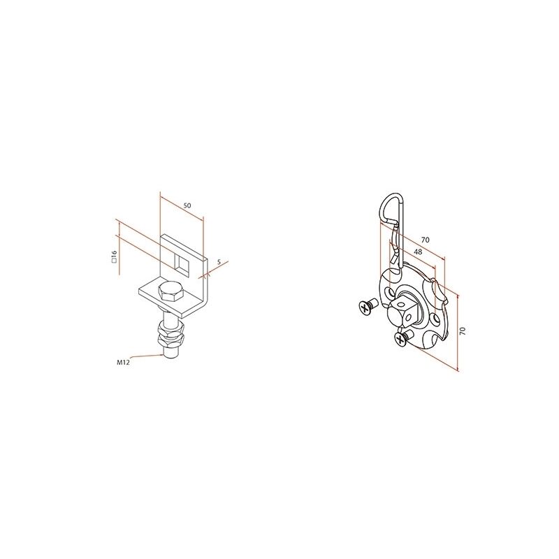 faac adattatore tm2 sup58 omega sq.pin sup.adj.h 1pc  a5806_0559 per motore tapparella tenda sole