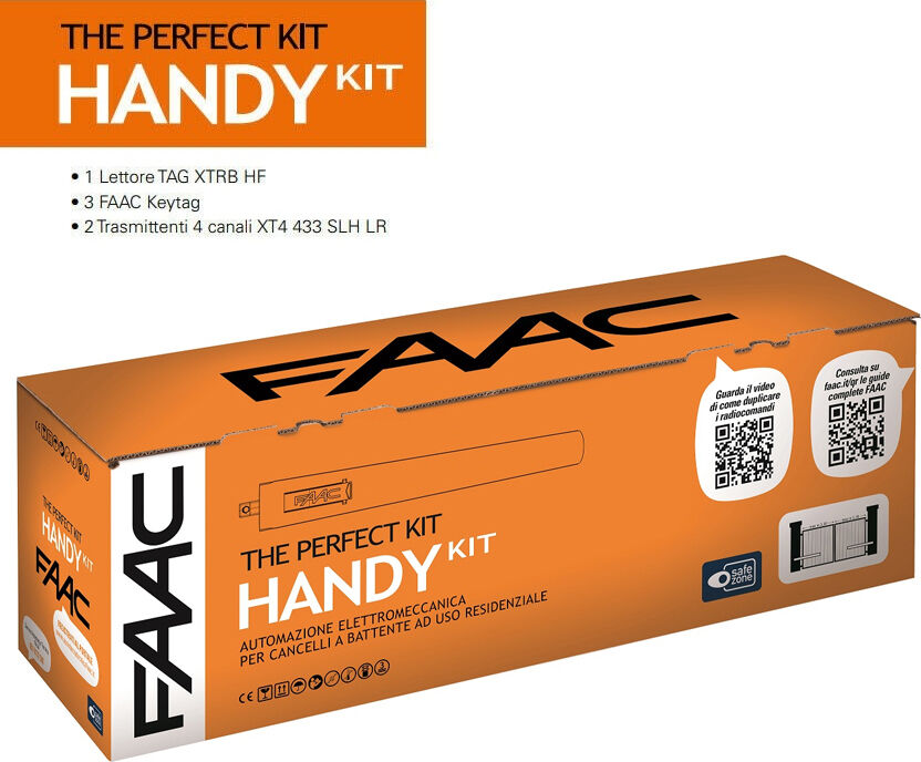 Faac Kit Automazione Cancello Anta a Battente  HANDY KIT 24V PERFECT 105915