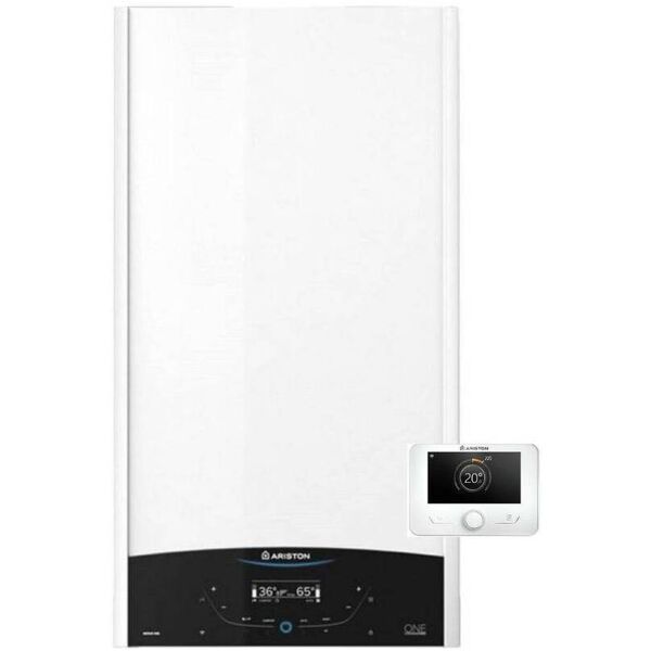 ariston caldaia a condensazione genus one+ net 24 30 -35 metano/gpl wi-fi completa di kit fumi classe a+ 35 kw