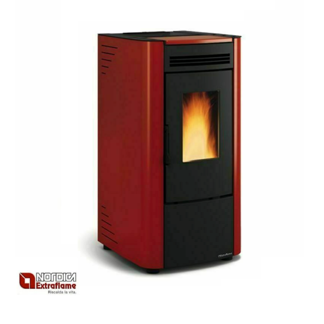 Nordica Extraflame Stufa a Pellet Ketty Evo 2.0 7 KW 187 MC Colore Bordeaux