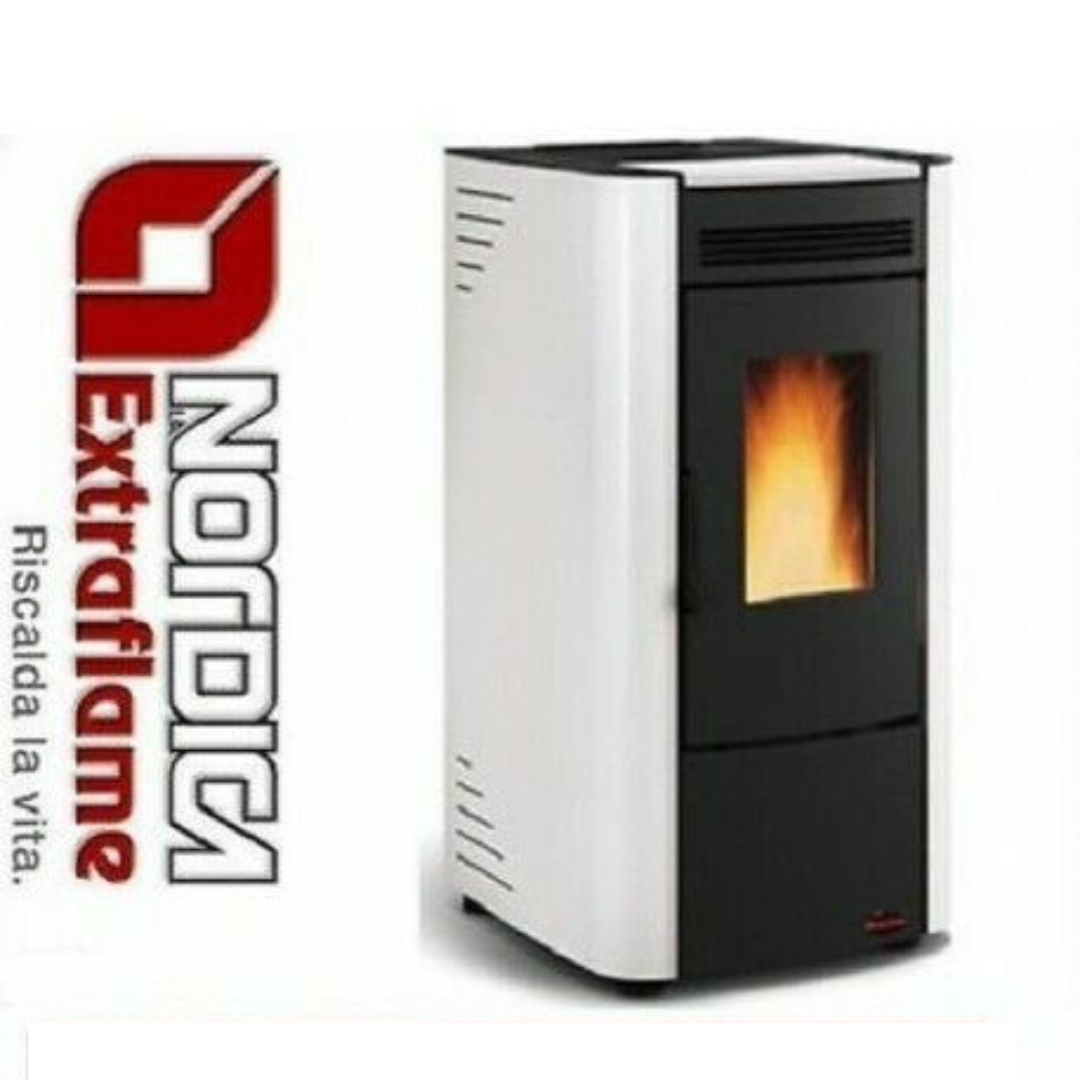 Nordica Extraflame Stufa a Pellet Ketty Evo 2.0 7 KW 187 MC Colore Bianca