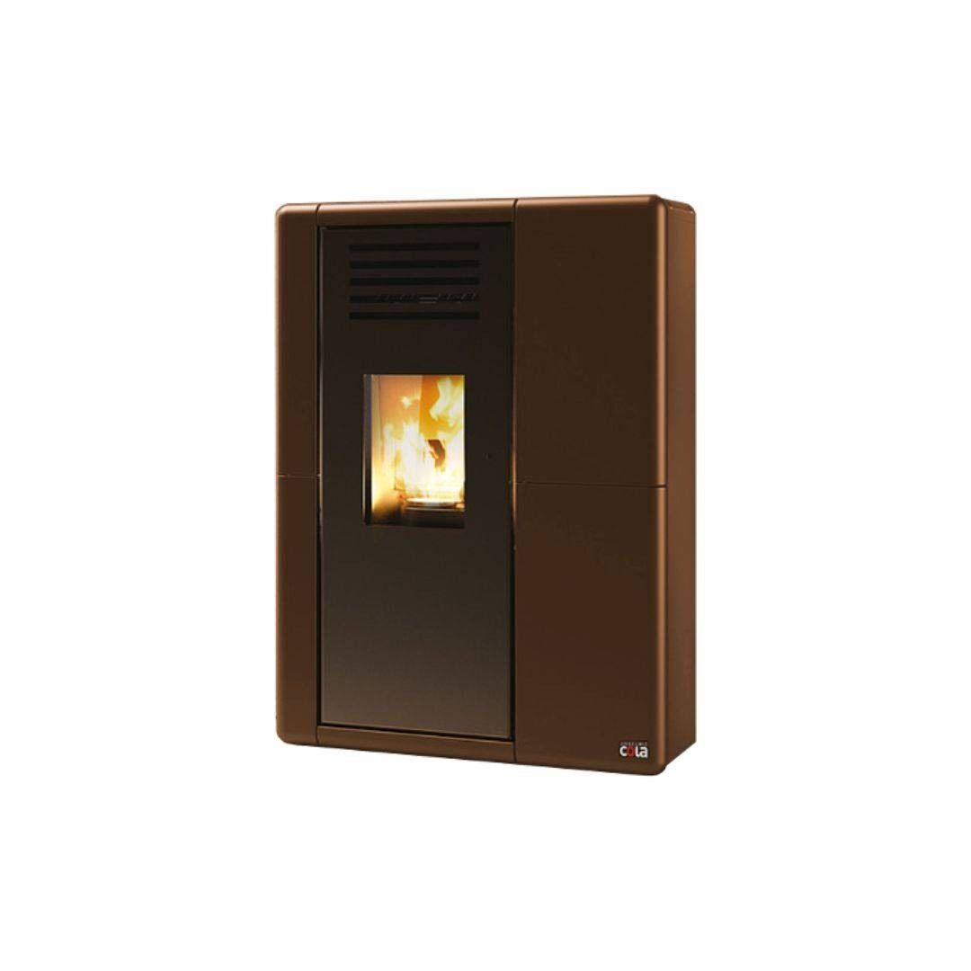 Anselmo Cola Stufa a Pellet Ventilata Cupido Ermetica 8 Kw Classe A+ Colori Vari