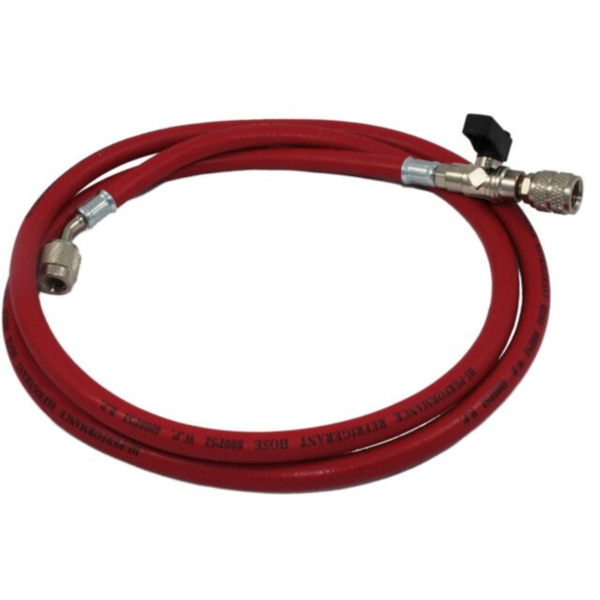 tecnogas frusta tubo flessibile 5/16 sae c/rubinetto rosso l 1500 mm