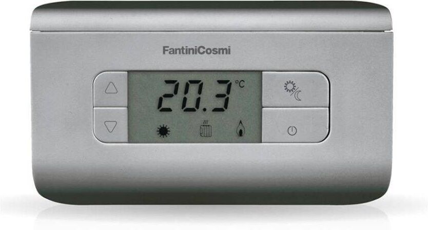 Fantini Cosmi Termostato Ambiente Digitale 3 Temperature CH116 Silver