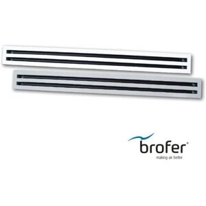 Brofer Diffusori Lineari A 2 Feritoie In Alluminio Anodizzato O RAL9010 DLF10