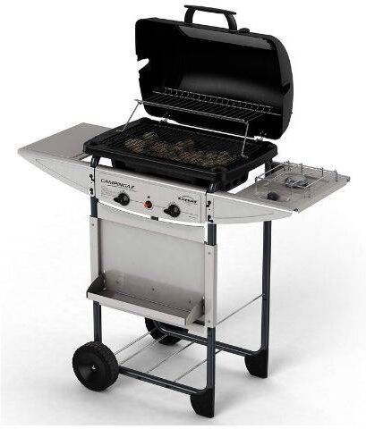 campingaz barbecue expert deluxe griglia a gas a pietra lavica con ruote