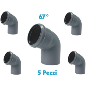 Redi Curve 67° (5 PEZZI) polipropilene diametro 32 mm Innesto