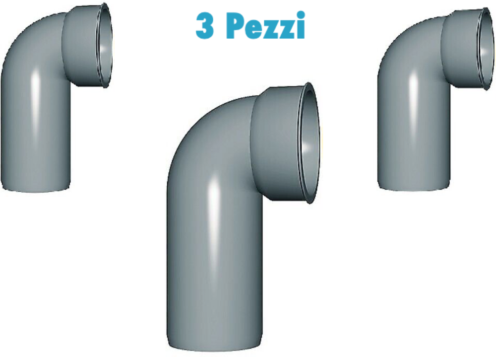 Redi Curve tecniche (3 PEZZI) polipropilene diametro 40 innesto