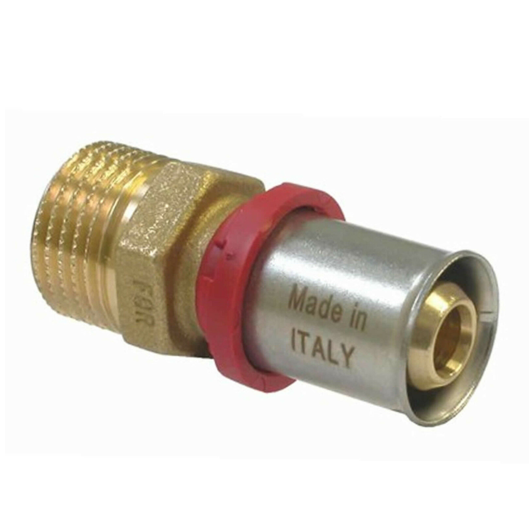 Tiemme Raccordo dritto maschio a pressare 1\2 X 16 multistrato Conf. 5 pezzi