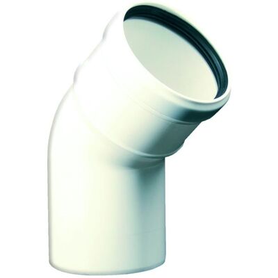 Acer Curva 45° M/F Per Caldaia Condensazione Rigida PPS Bianca Diam.80 Acer Curva 45° M/F Per Caldaia Condensazione Rigida PPS Bianca Diam.80
