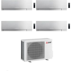 Mitsubishi Climatizzatore Quadri Split Kirigamine Zen MSZ-EF Silver 9+9+9+9 con MXZ-4F72VF Inverter R-32 Wi-Fi Classe A++