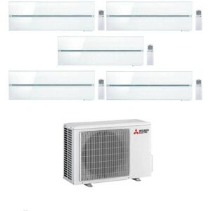 Mitsubishi Climatizzatore Penta Split Kirigamine MSZ-LN Bianco 9+9+9+9+9 con MXZ-5F102VF Inverter R-32 Wi-Fi Classe A++