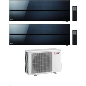 Mitsubishi Climatizzatore Dual Split Kirigamine MSZ-LN Nero 9+12 con MXZ-2F42VF3 Inverter R-32 Wi-Fi Classe A+++