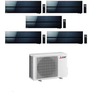 Mitsubishi Climatizzatore Penta Split Kirigamine MSZ-LN Nero 9+9+9+9+9 con MXZ-5F102VF Inverter R-32 Wi-Fi Classe A++