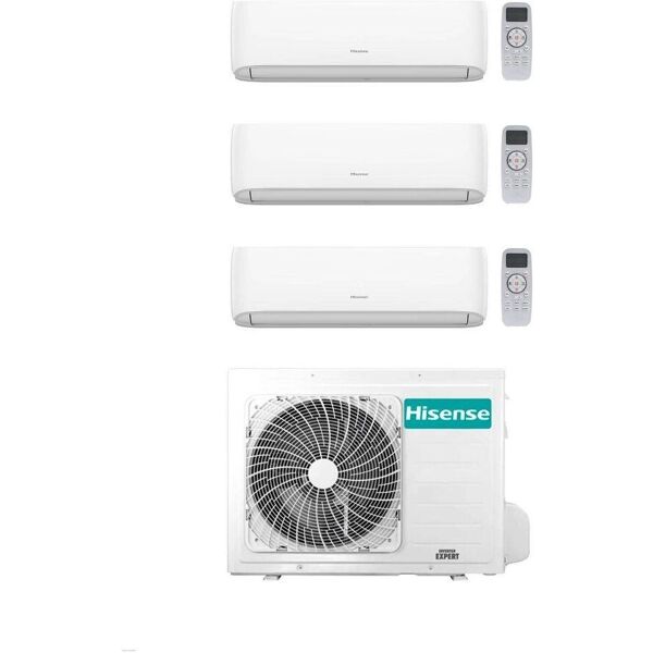 hisense climatizzatore trial split hi comfort 12+12+12 con 4amw81u4raa inverter r-32 classe a++