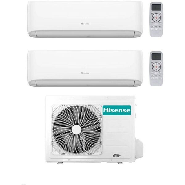 hisense climatizzatore hi comfort dual split 12+12 con 2amw52u4rxc inverter wi-fi r-32 classe a++