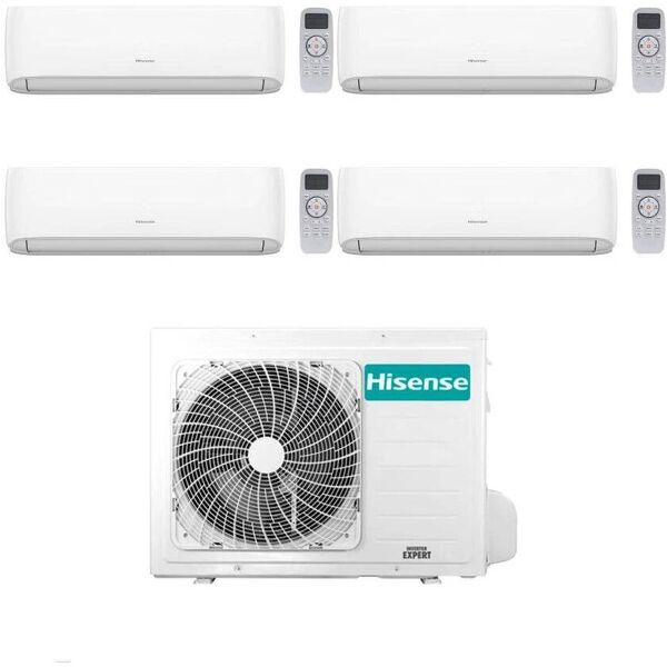 hisense climatizzatore hi comfort quadri split 12+12+12+12 con 4amw105u4raa inverter wi-fi r-32 classe a++