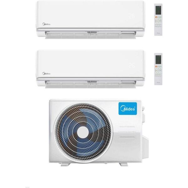 midea climatizzatore inverter dual split serie elegance 12+12 con m4oe-28hfn8-q wi-fi optional classe a++