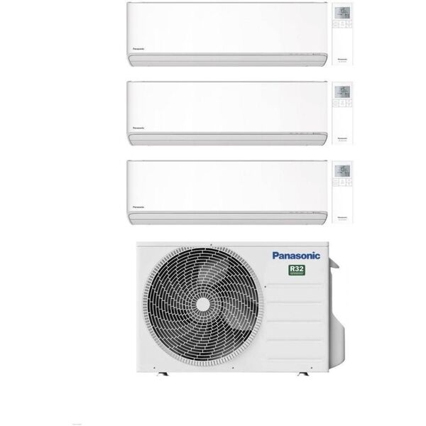 panasonic climatizzatore trial split etherea white 9+12+12 con cu-3z68tbe inverter r-32 wi-fi classe a++