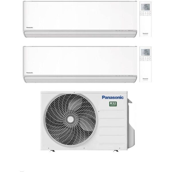 panasonic climatizzatore dual split etherea white 9+12 con cu-2z35tbe inverter r-32 wi-fi classe a++