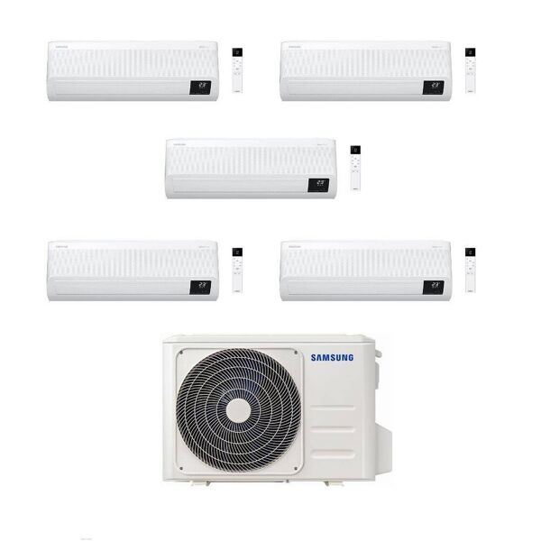 samsung climatizzatore penta split windfree elite 7+7+7+7+9 con aj100txj5kg/eu inverter r-32 wi-fi classe a+++