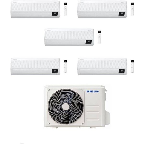 samsung climatizzatore penta split windfree elite 7+7+9+9+12 con aj100txj5kg/eu inverter r-32 wi-fi classe a+++