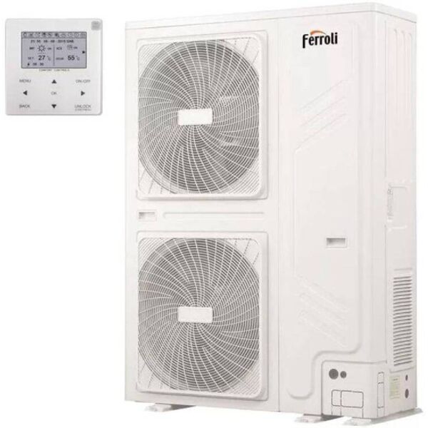 ferroli pompa di calore monoblocco omnia m 3.2 22t÷30t trifase aria-acqua r-32 classe a+++ 26 kw