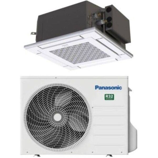 panasonic climatizzatore monosplit a cassetta 60x60 a 4 r-32 u-25 36 50 pz3e5 s-25 36 50 py3e r-32 18000 btu