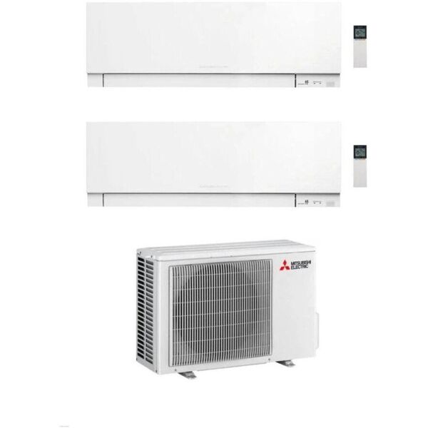 mitsubishi climatizzatore dual split linea kirigamine zen msz-ef bianco 9+9 con mxz-2f53vf inverter r-32 wi-fi classe a+++